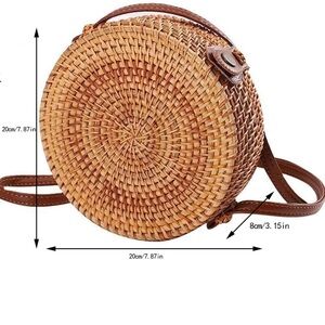 Amazon Tan Woven Crossbody Bag